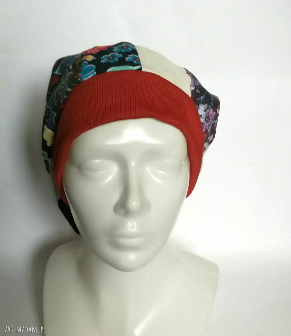 Opaska do jogi folk boho z podszewką - szeroka na 13 cm (rozmiar uniwersalny)