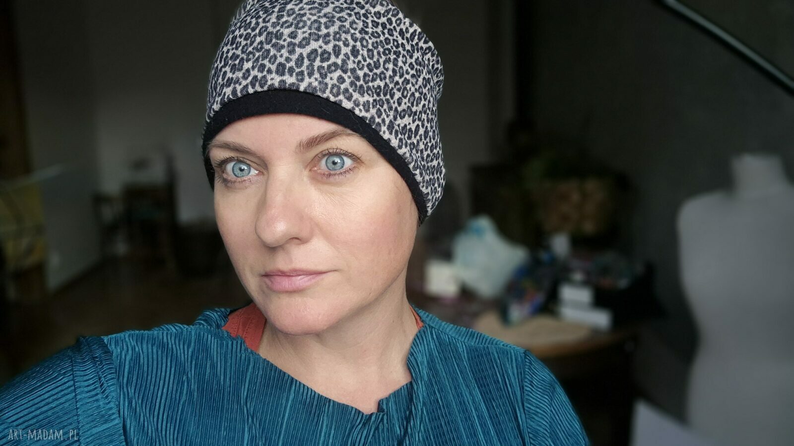 Opaska jesienna w panterkę Folk Boho - rozmiar uniwersalny