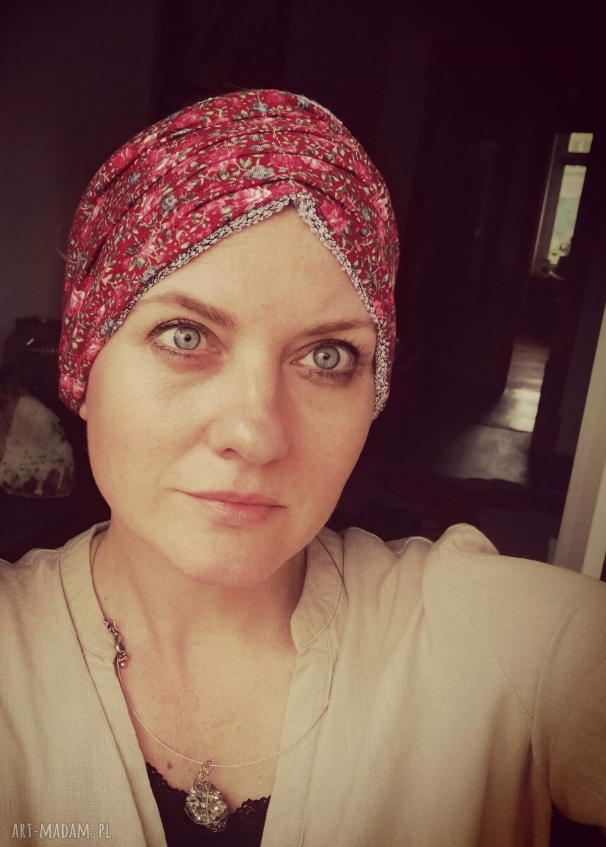 Opaska boho z frędzlami Ruda Klara - wiosenna, rozciągliwa