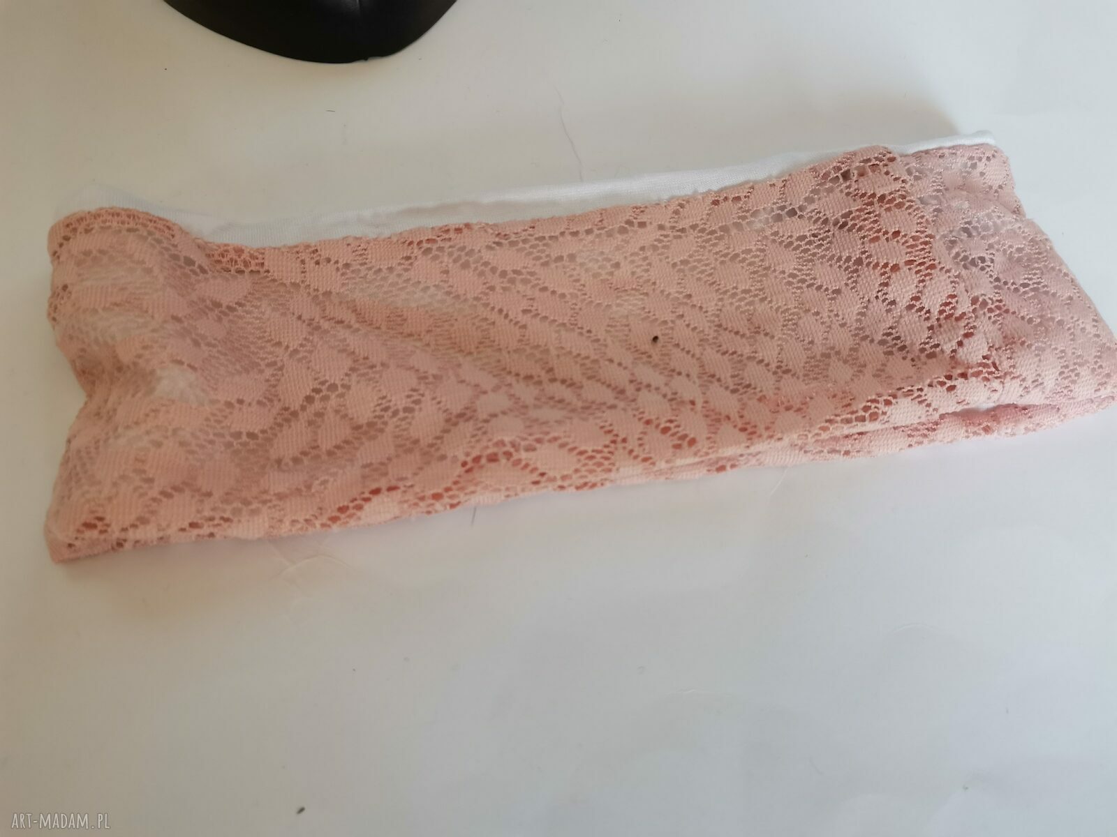 Koronkowa opaska na podszewce - boho etno, uniwersalna
