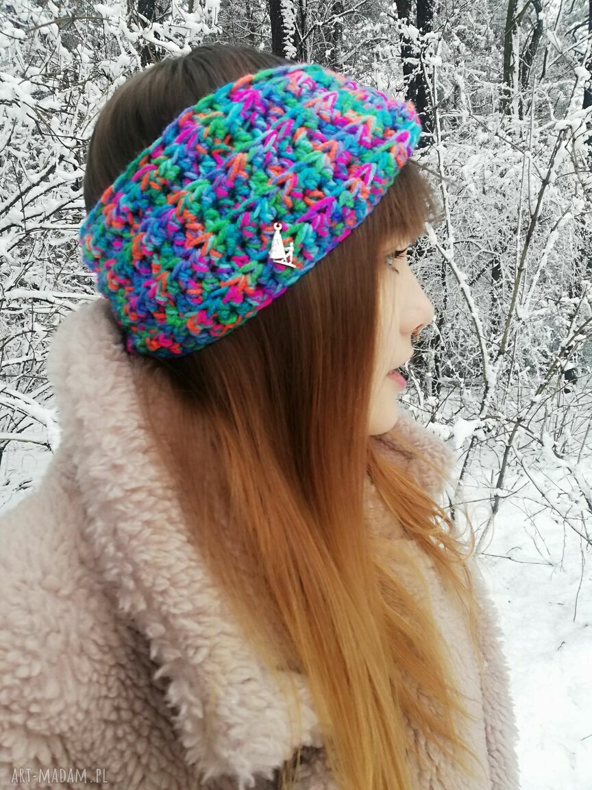 Opaska na włosy headband turban - Szary mary