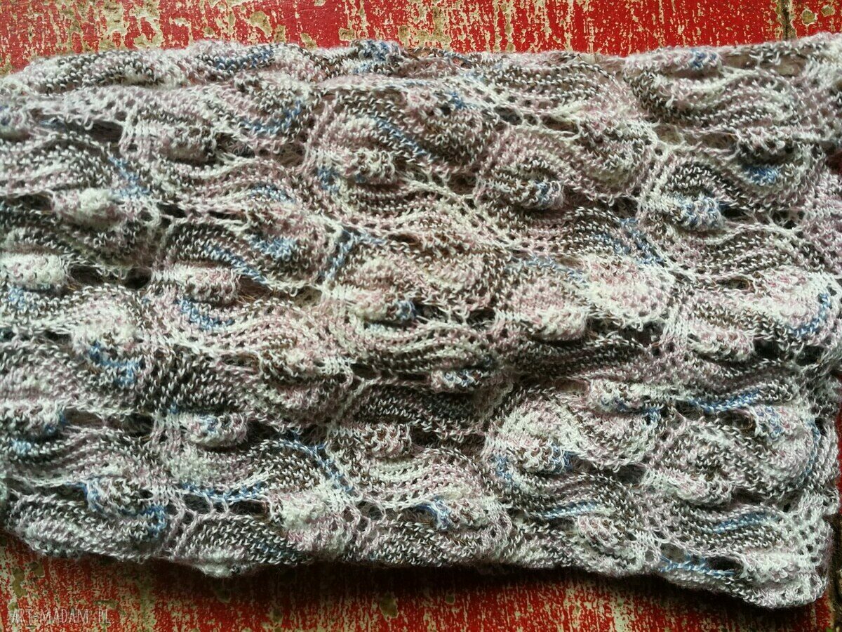 Opaska damska handmade z fakturą „wir” - z tyłu na gumkę, rozmiar uniwersalny