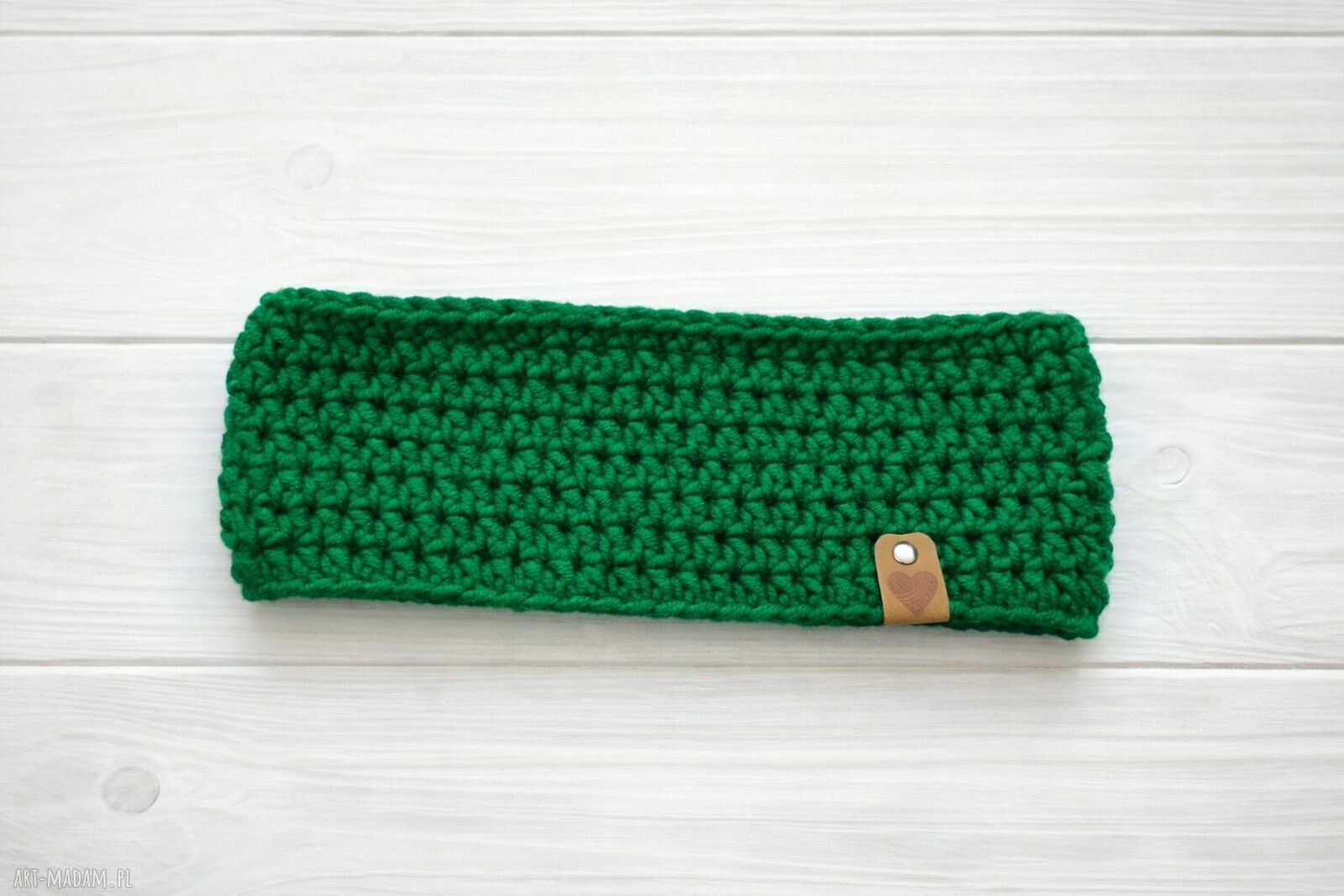 Opaska szydełkowa headband Szary Mary - damska opaska na włosy