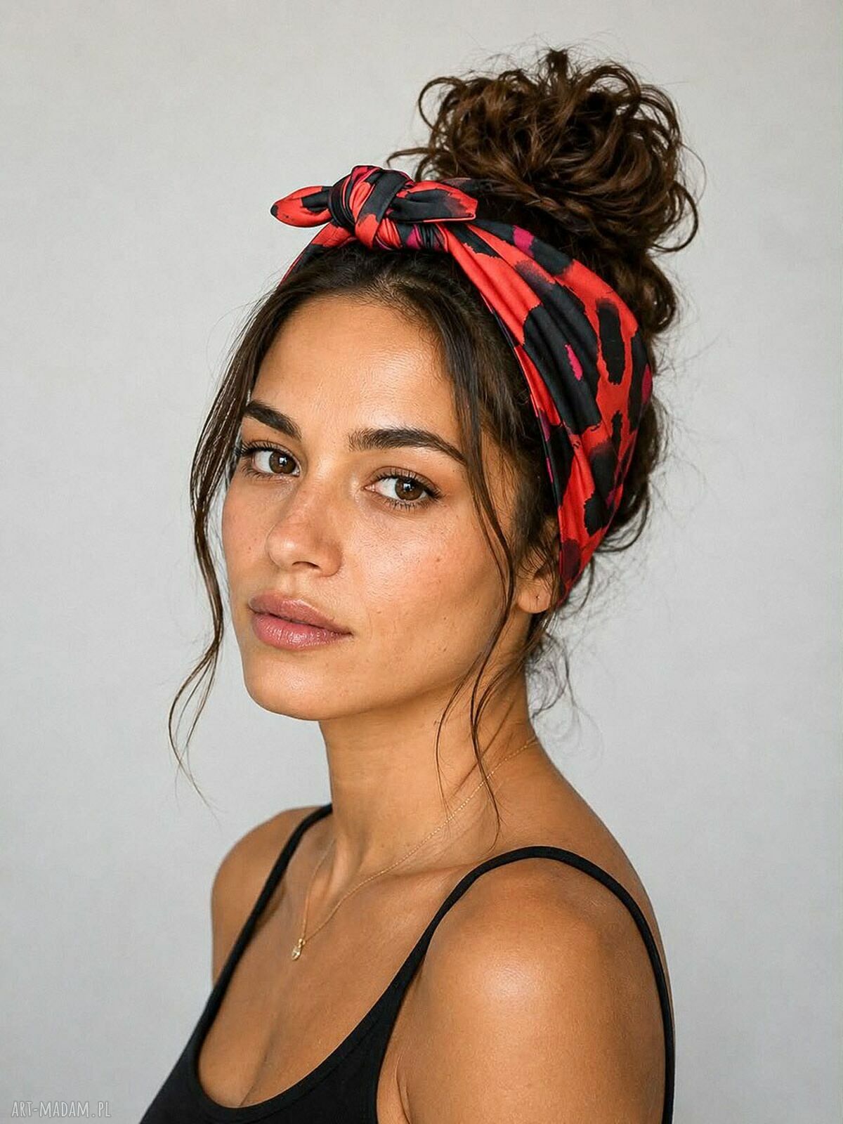 Opaska Solar Tropic w panterkę - Tropical w Twoim stylu, w jeden sposób wiązania