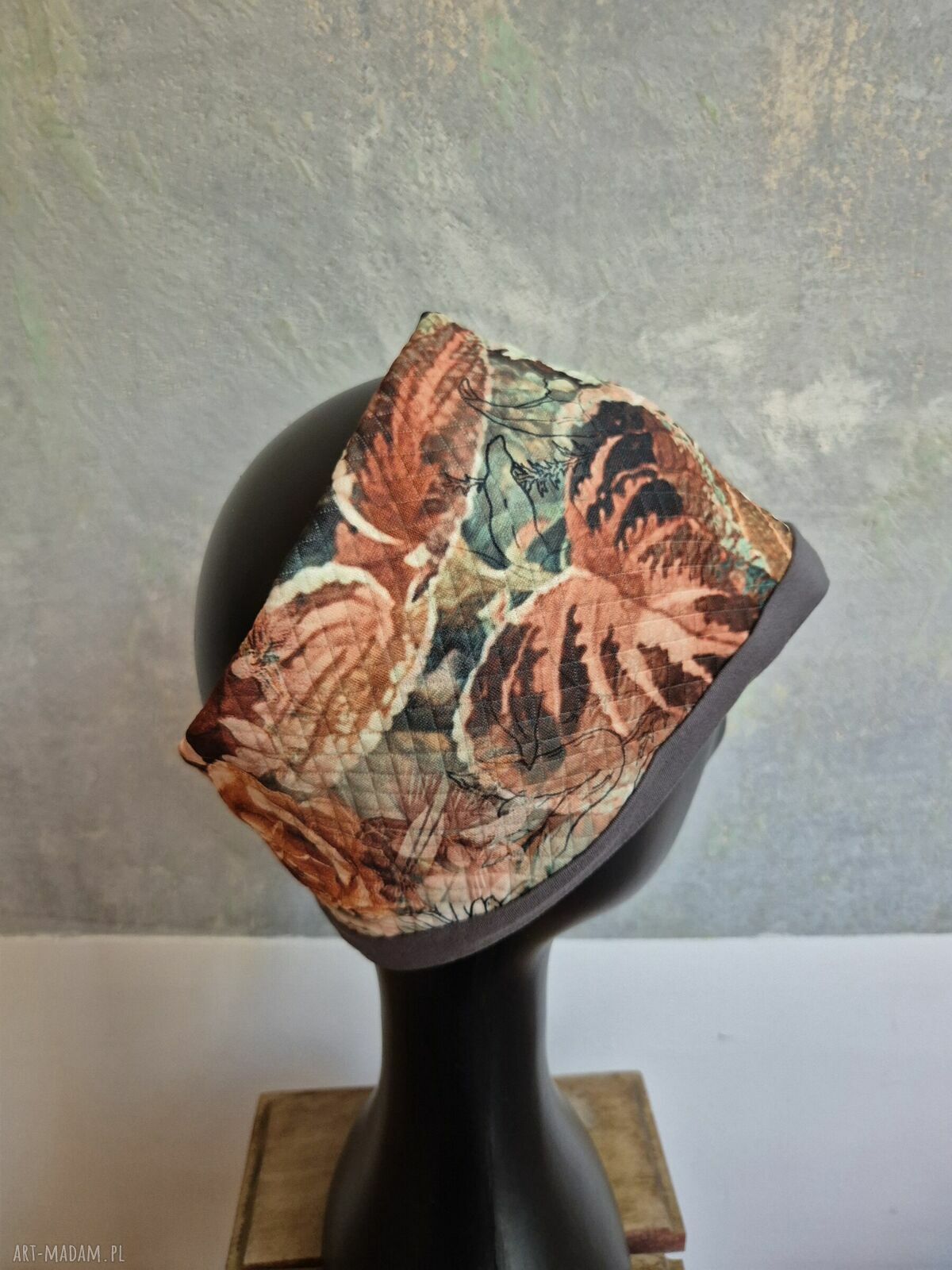Opaska sportowa na podszewce 56-57 cm - podwójna i lekko rozciągliwa - handmade