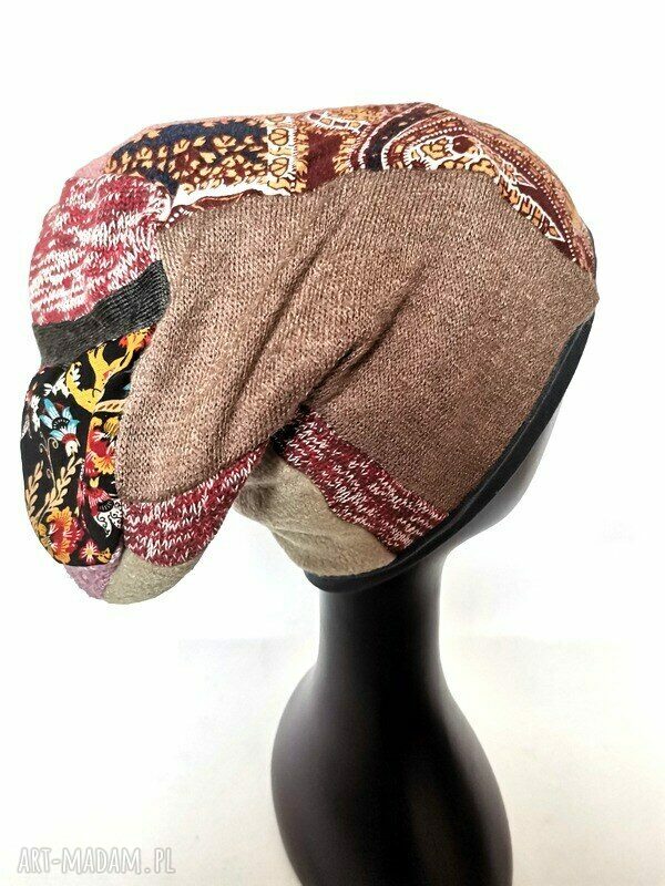 Kolorowa opaska turbanowa boho folk - etno, rozmiar uniwersalny