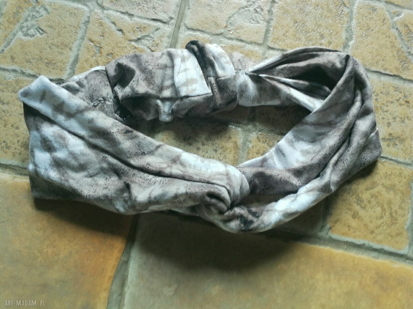 Opaska turbanowa Ruda Klara - uniwersalna, lekko rozciągliwa z gumką