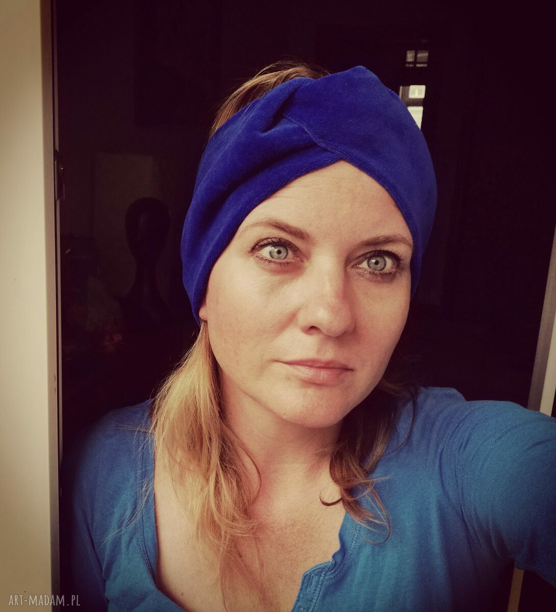 Niebieska opaska turbanowa - rozmiar uniwersalny Box 33