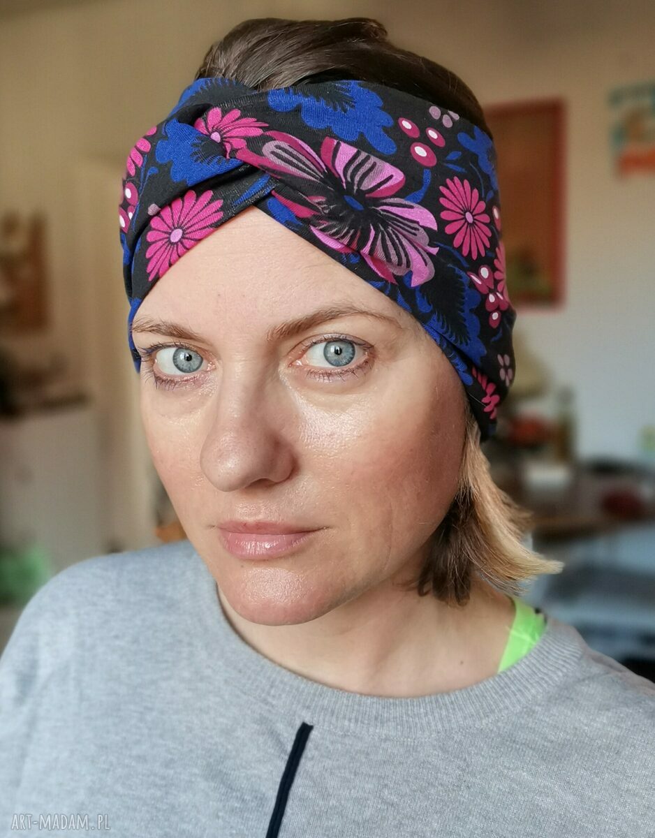 Opaska turbanowa etno podwójna - rozmiar uniwersalny