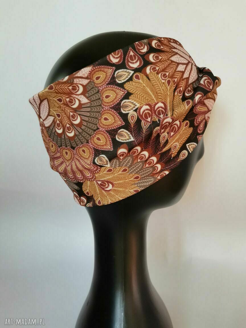 Opaska turbanowa etno boho - uniwersalna box d1