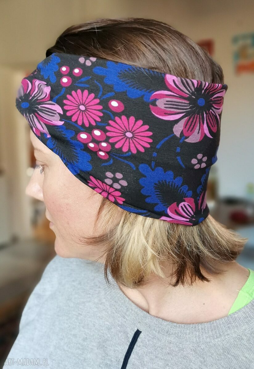 Opaska turbanowa etno podwójna - rozmiar uniwersalny