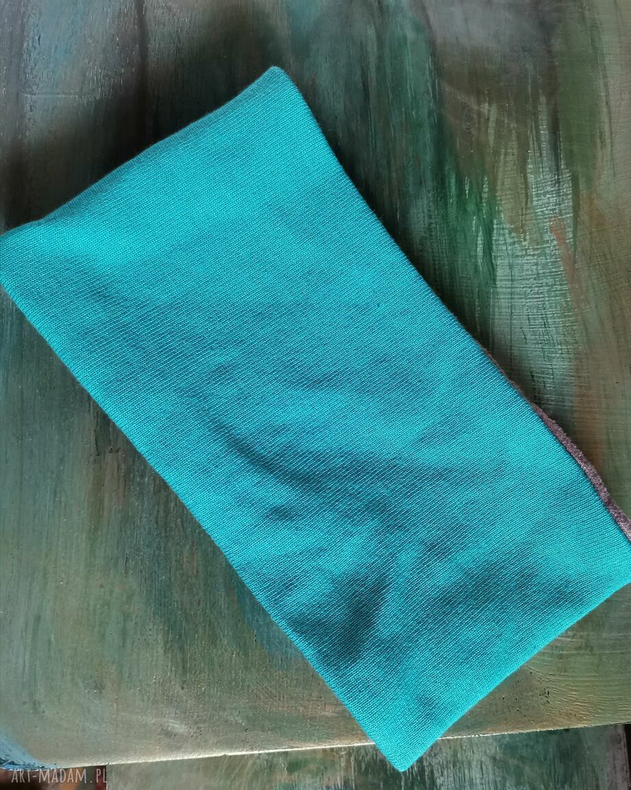 Szeroka opaska unisex folk boho 14 cm - miękka i ciepła dzianina