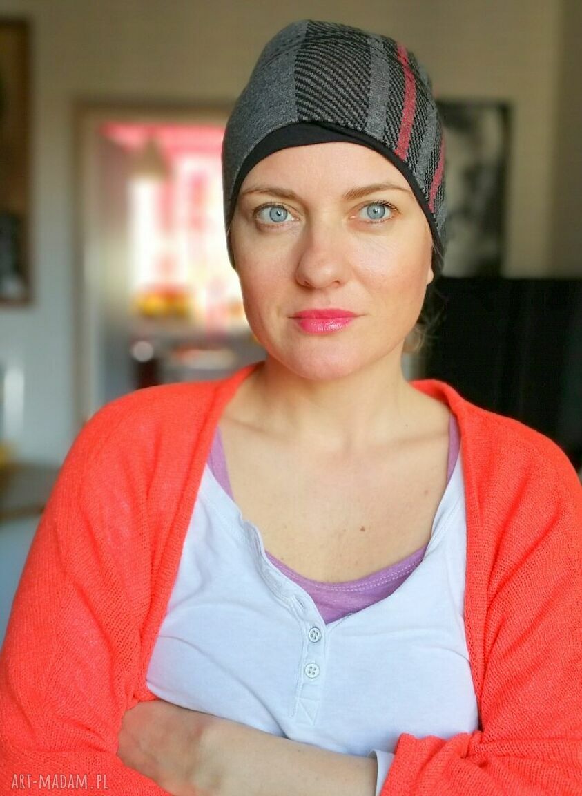 Opaska uniwersalna sportowa do jogi, folk boho i roweru - miękka dzianina z bawełną