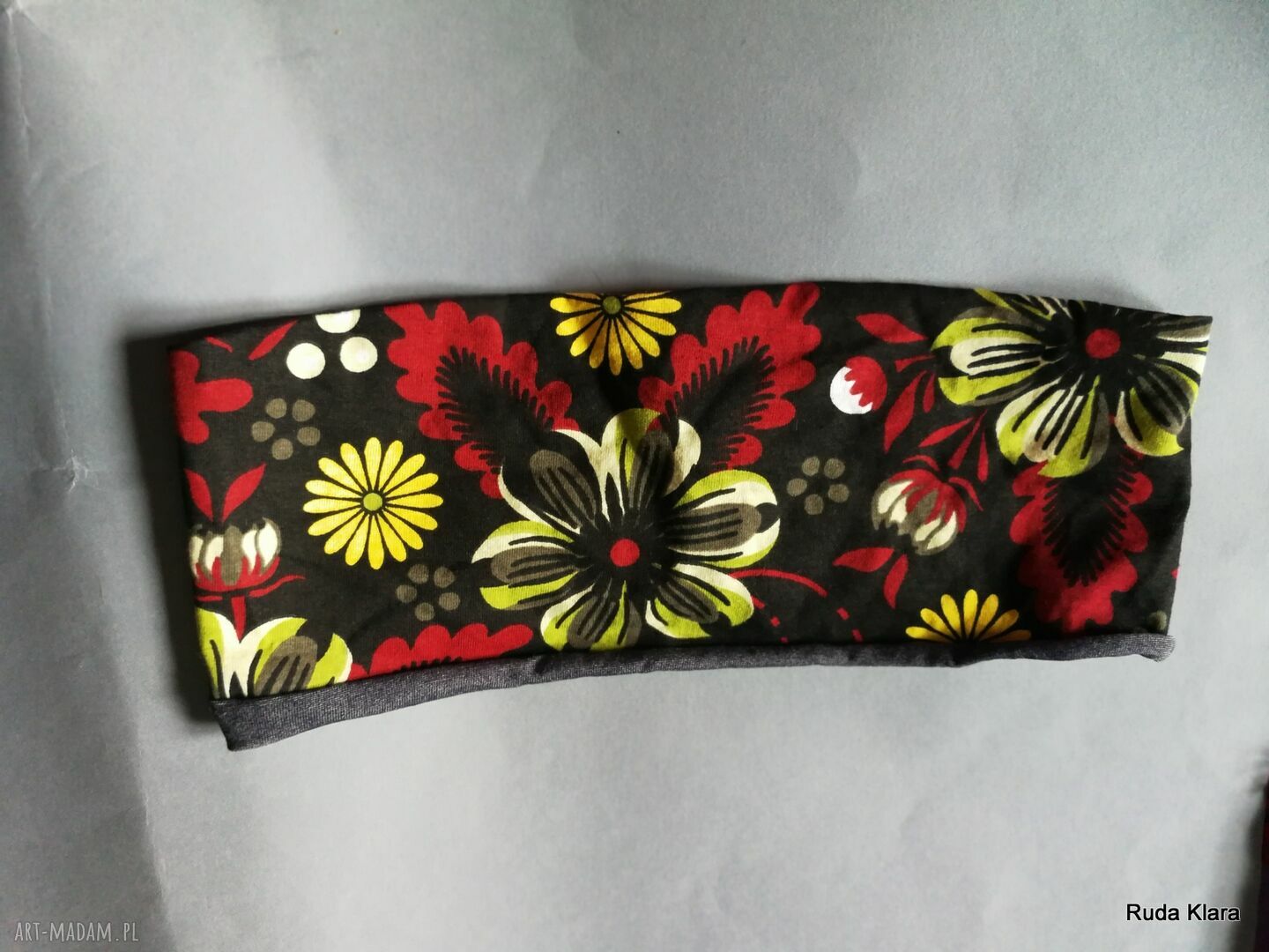 Kwiatowa opaska uniwersalna na podszewce dla kobiet (59-61 cm)