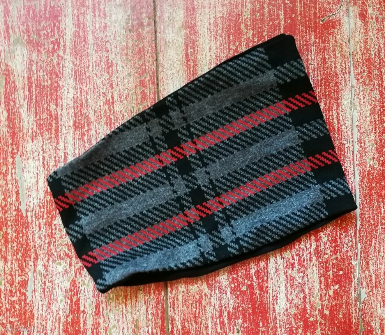 Opaska uniwersalna sportowa do jogi, folk boho i roweru - miękka dzianina z bawełną