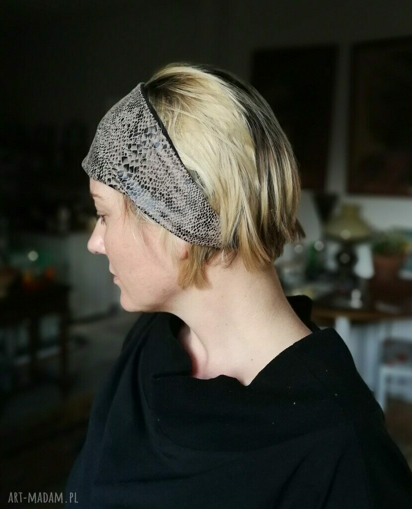 Opaska w panterkę rozmiar uniwersalny - wiosenny styl etno