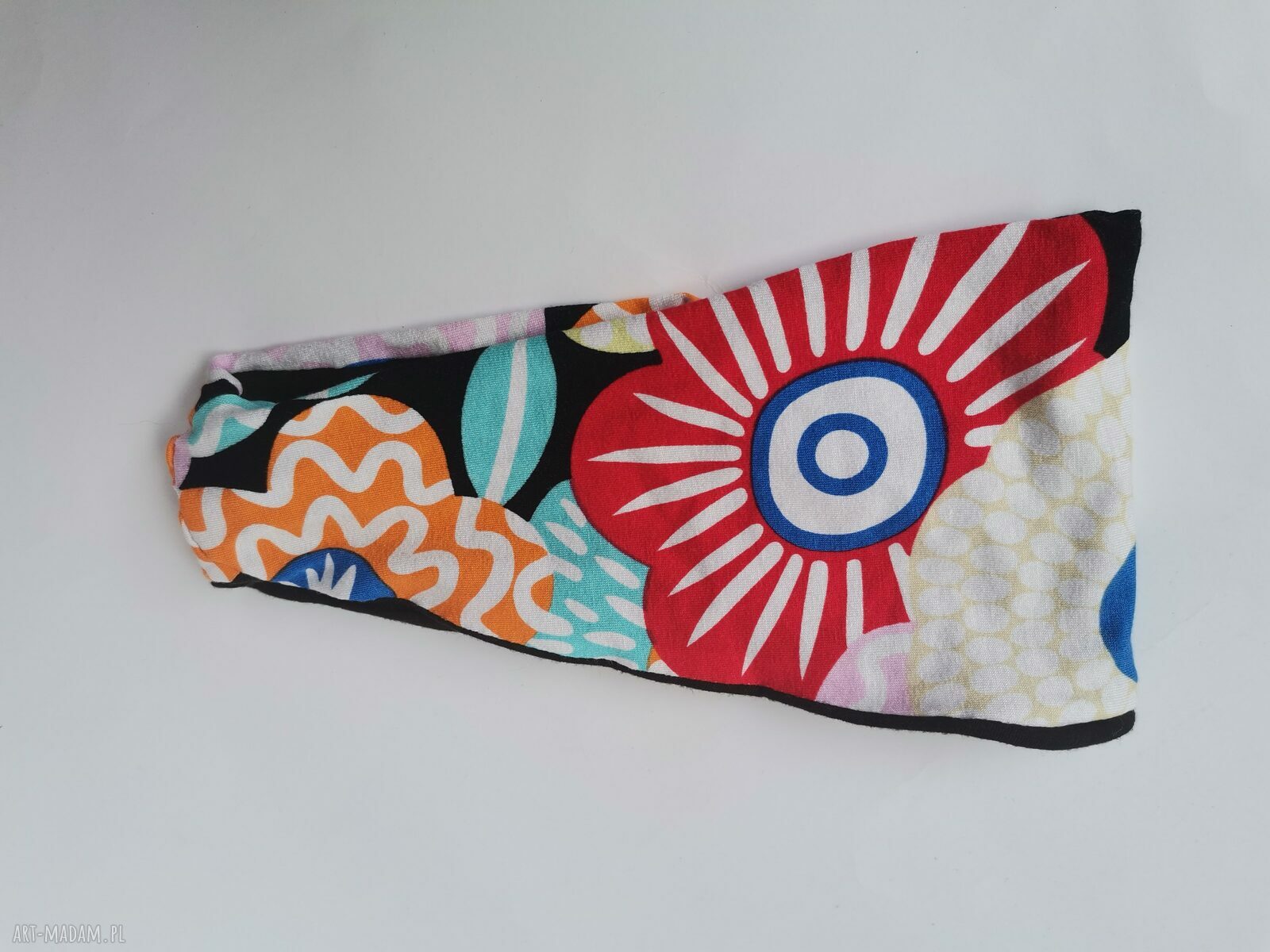 Opaska we wzory uniwersalna - boho Frida z frędzlami