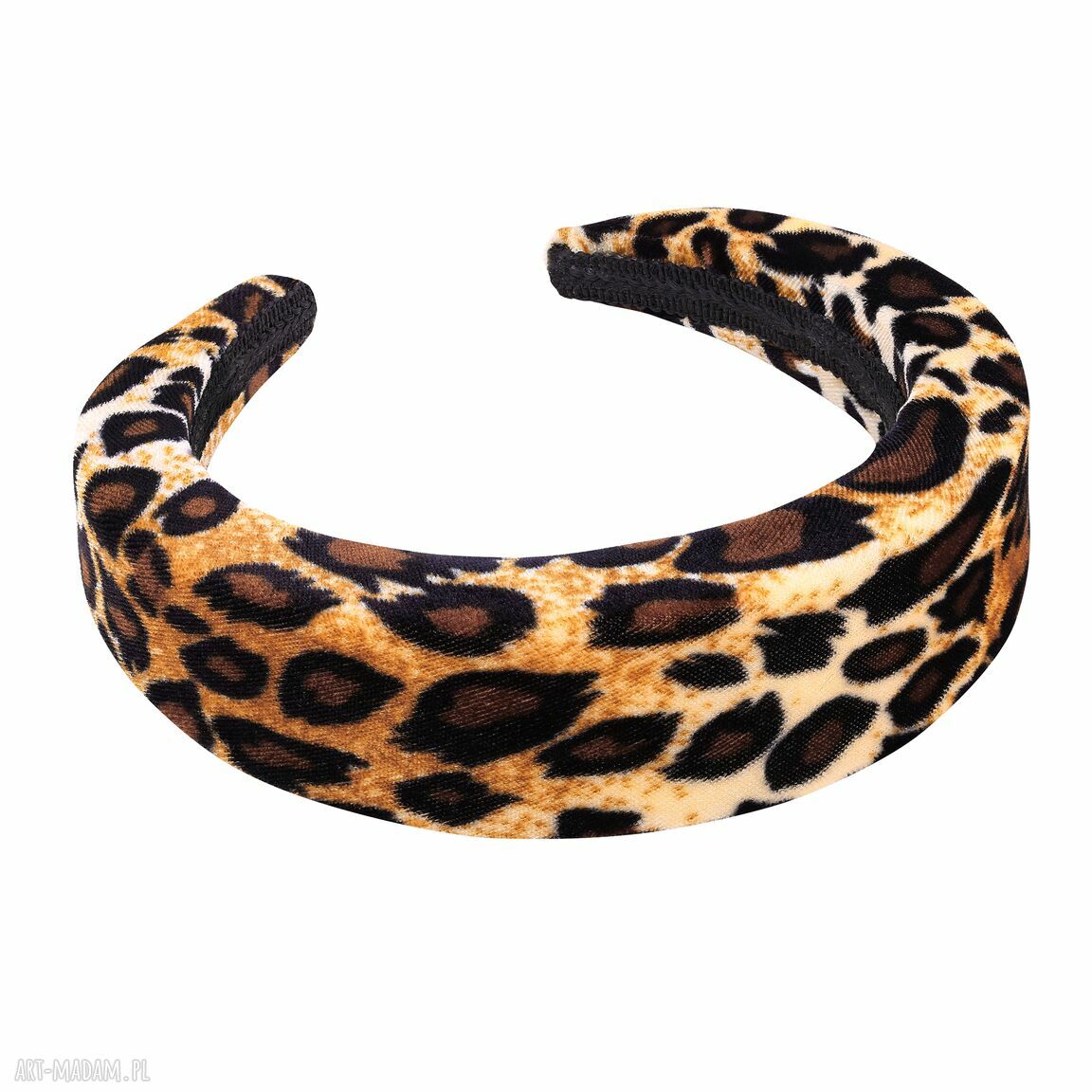 Gruba opaska panterkę modna włosów panterkowa oryginalna jesienna