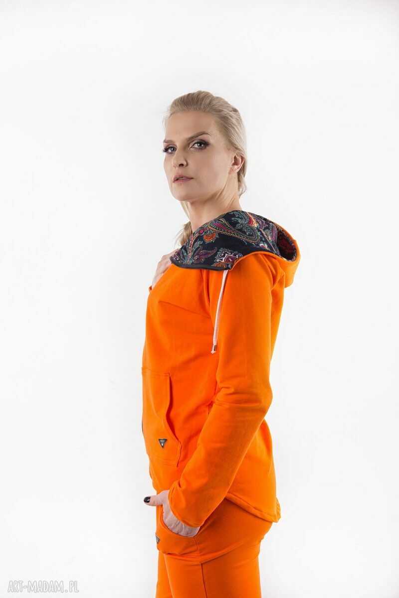 Pomarańczowa bluza Orange Summer-Me z dużym kapturem