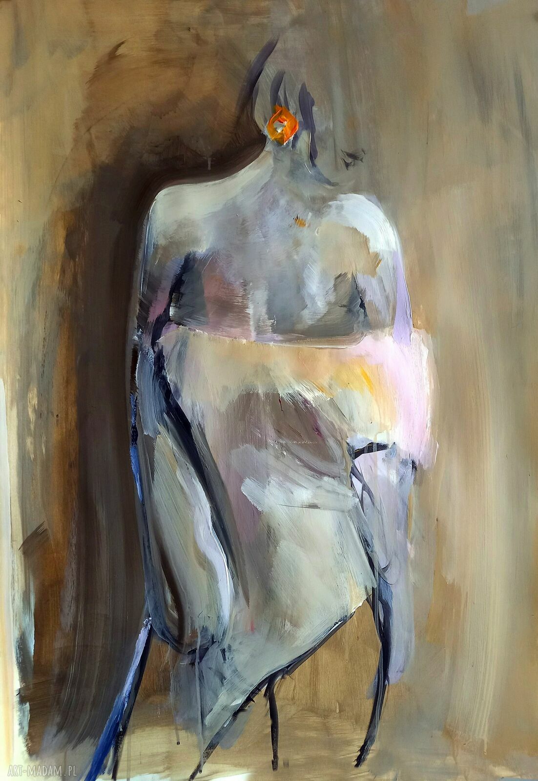 Orange Ring - duży obraz 100x70 cm w odcieniach pomarańczu