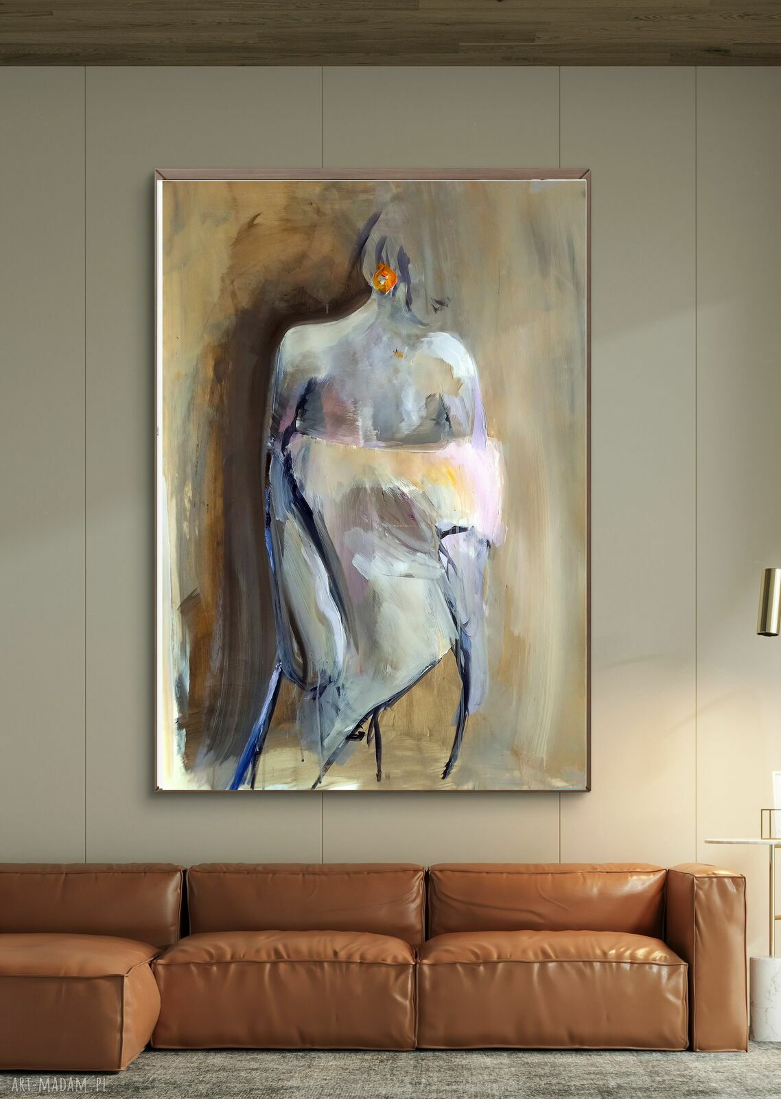 Orange Ring - duży obraz 100x70 cm w odcieniach pomarańczu