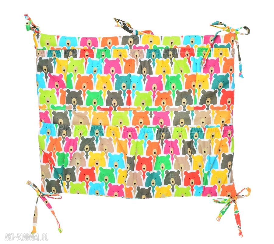 Organizer ŁÓŻeczka kolorowe misie wymiary wysokość