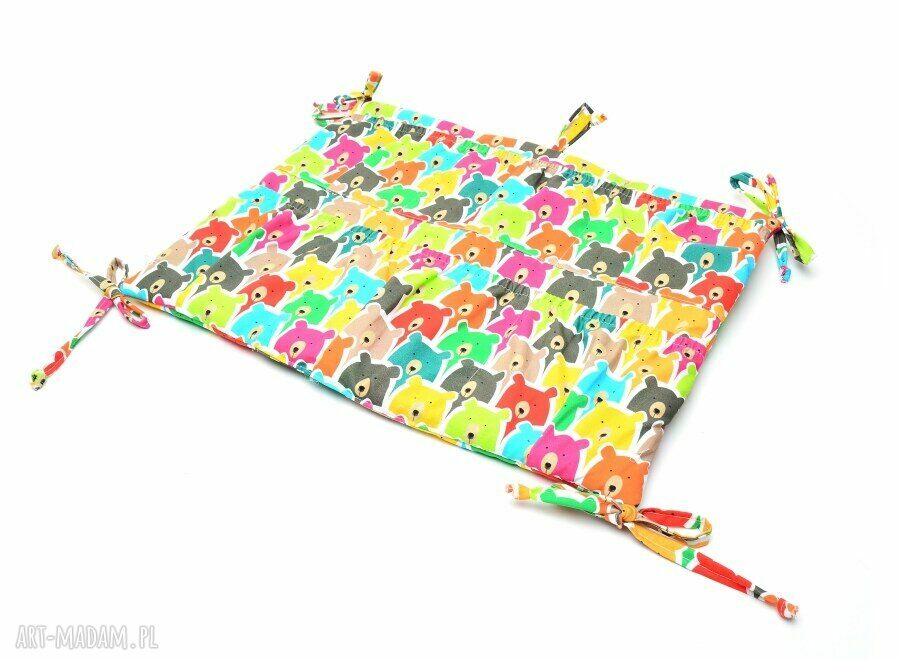 pokoik dziecka: ORGANIZER DO ŁÓŻECZKA kolorowe misie Handmade