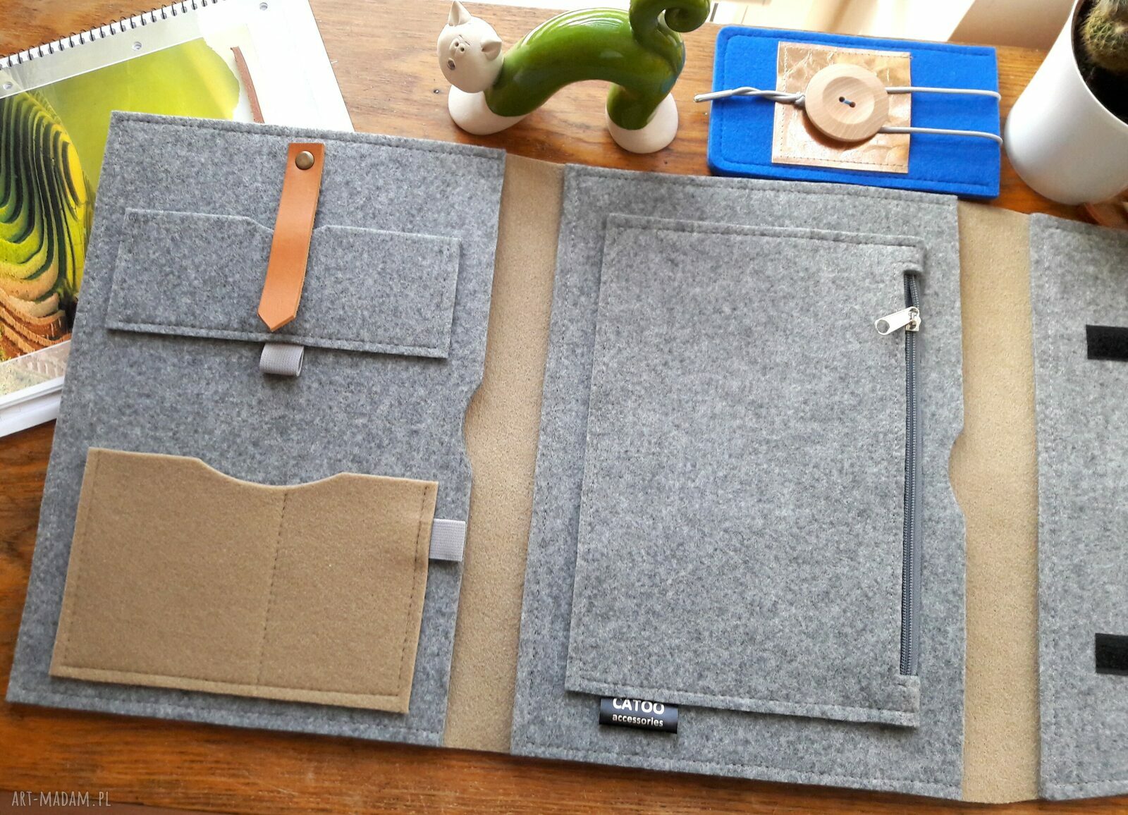 Organizer filcowy na dokumenty, laptop, tablet