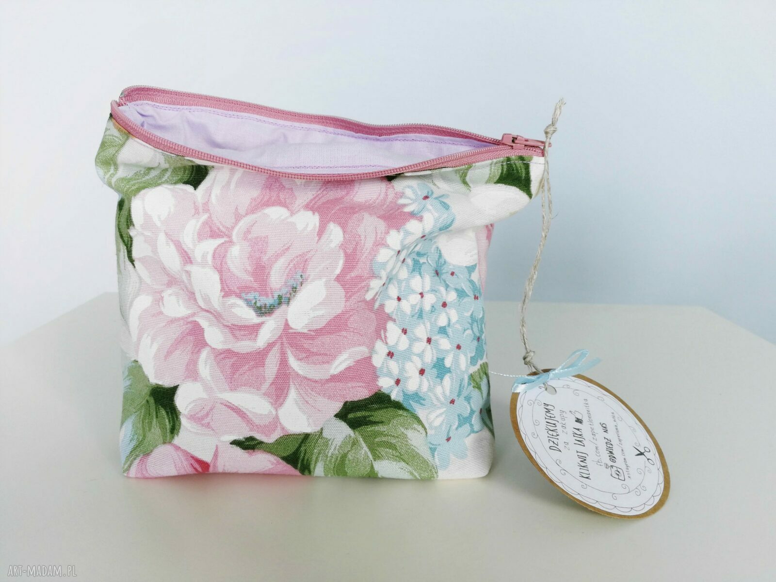 Kosmetyczka saszetka Vintage Kwiaty organizer na kosmetyki