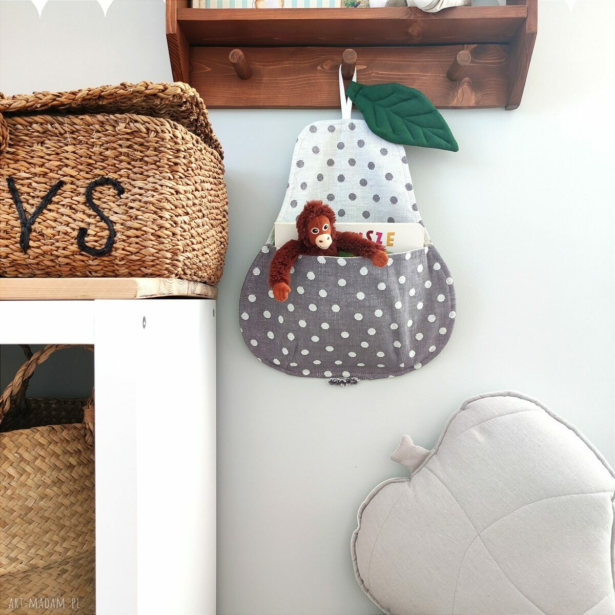 pokoik dziecka: Organizer na zabawki gruszka ręczne wykonanie