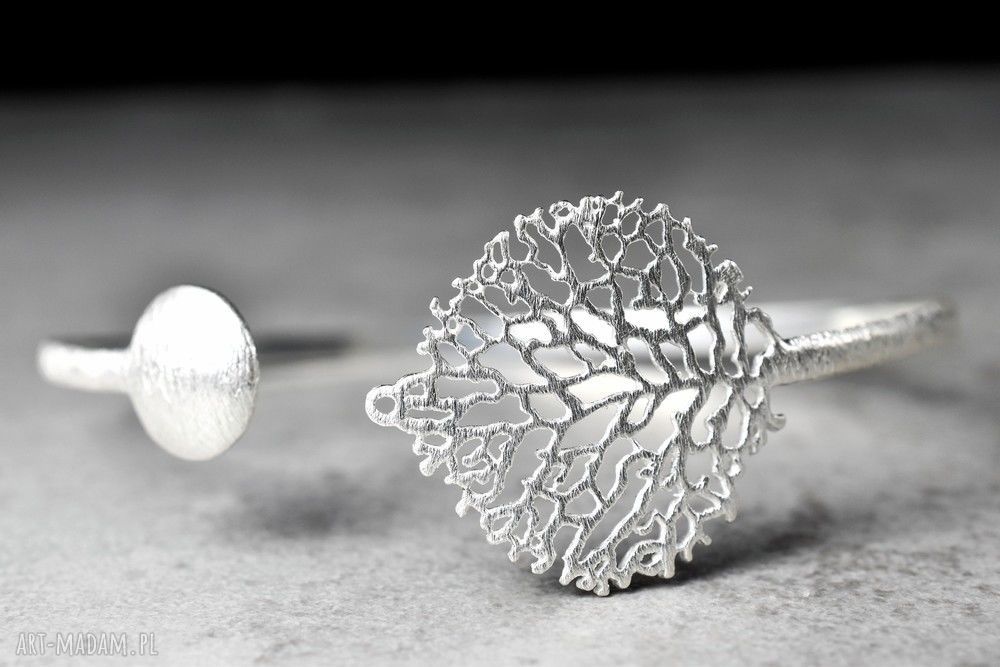 925 srebrna bransoletka liŚĆ srebro orient natura czarująca