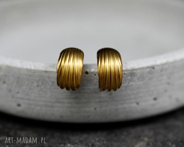 kolczyki: Kolczyki vintage z lat 70tych MINI CREOLEN Ręcznie wykonane