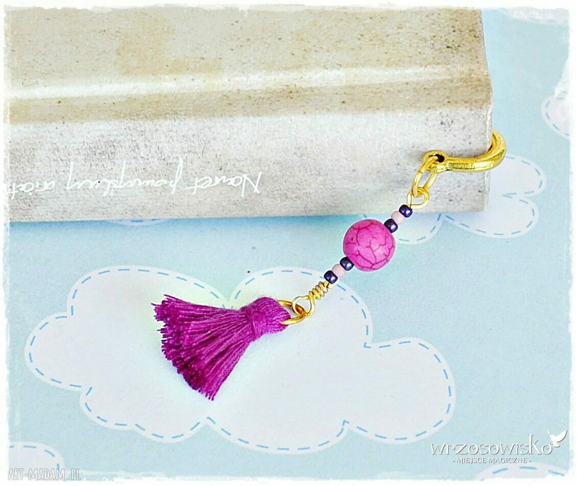 Orientalna fuksja zakładka w pudełeczku handmade