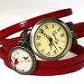 handmade zegarki orientalne ptaszki zegarek/bransoletka na skórzanym pasku