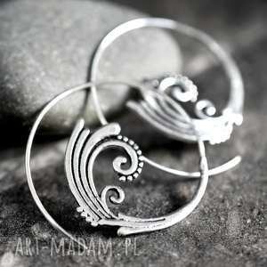 spirit of life posrebrzane kolczyki spirale - orientalne, srebrne, bajkowe