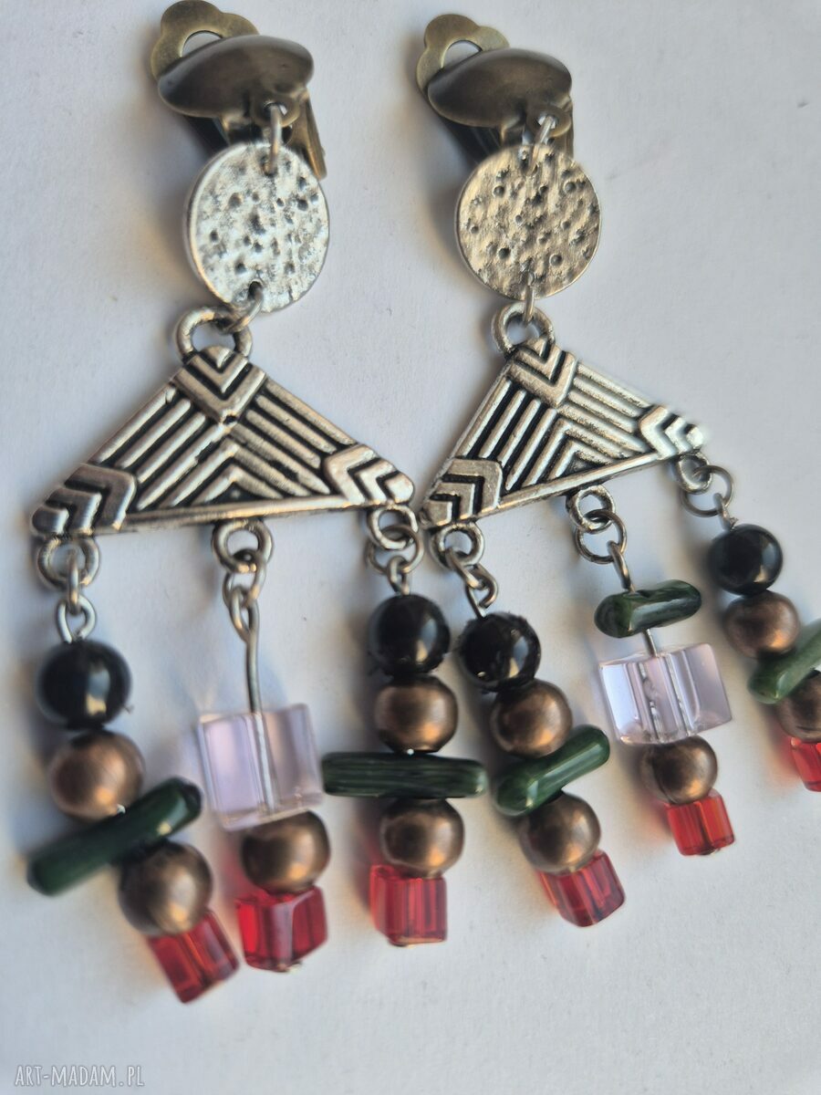 Klipsy orientalne kolorowe i lekkie - box x1 (klipsy handmade)
