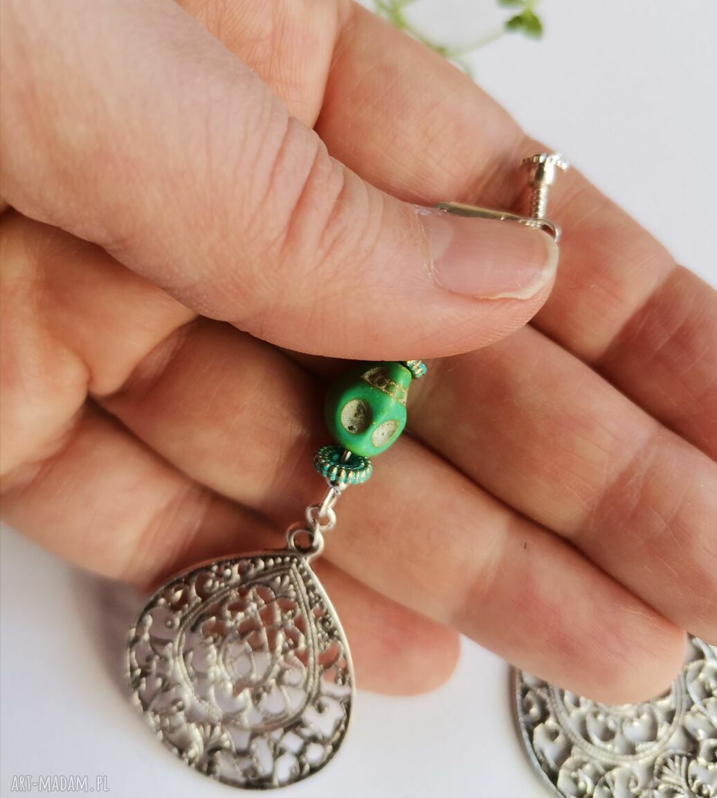 Klipsy orientalne boho z frędzlami - folk i etno w Twoim stylu