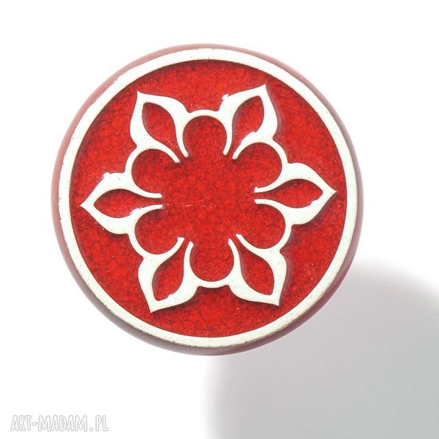 Gałki do mebli czerwone, wz. II Handmade
