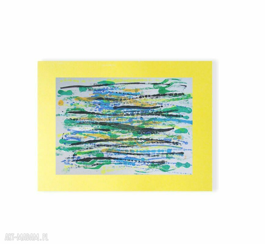 Oryginalna abstrakcja na ścianę 30x40 cm - minimalistyczna grafika do pokoju i loftu