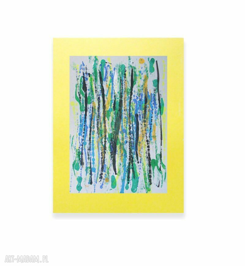 Oryginalna abstrakcja na ścianę 30x40 cm - minimalistyczna grafika do pokoju i loftu
