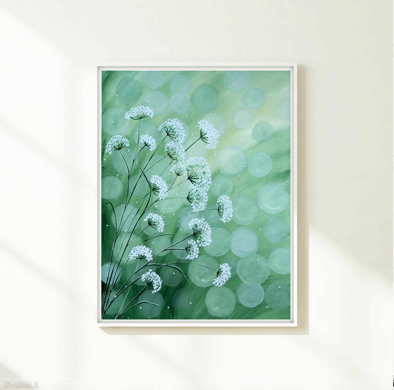 Oryginalna akwarela 30x40 cm - Trawki i kwiaty