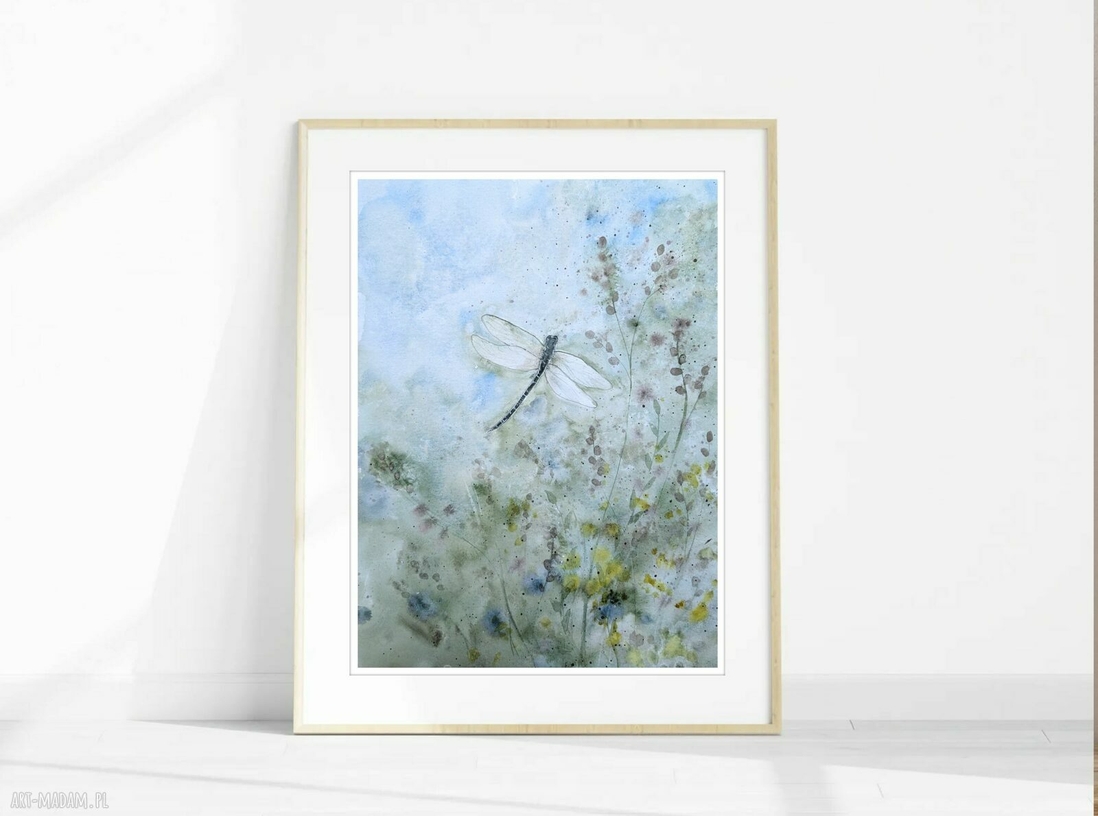 Oryginalna akwarela 30x40 cm - Ważka