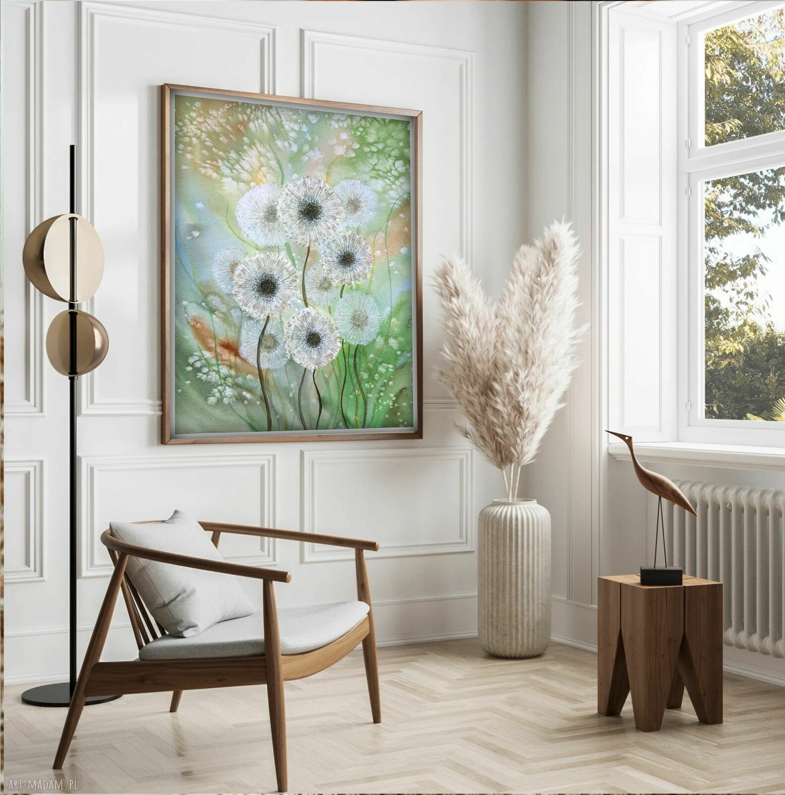 Oryginalna akwarela 40x50 cm - Dmuchawce