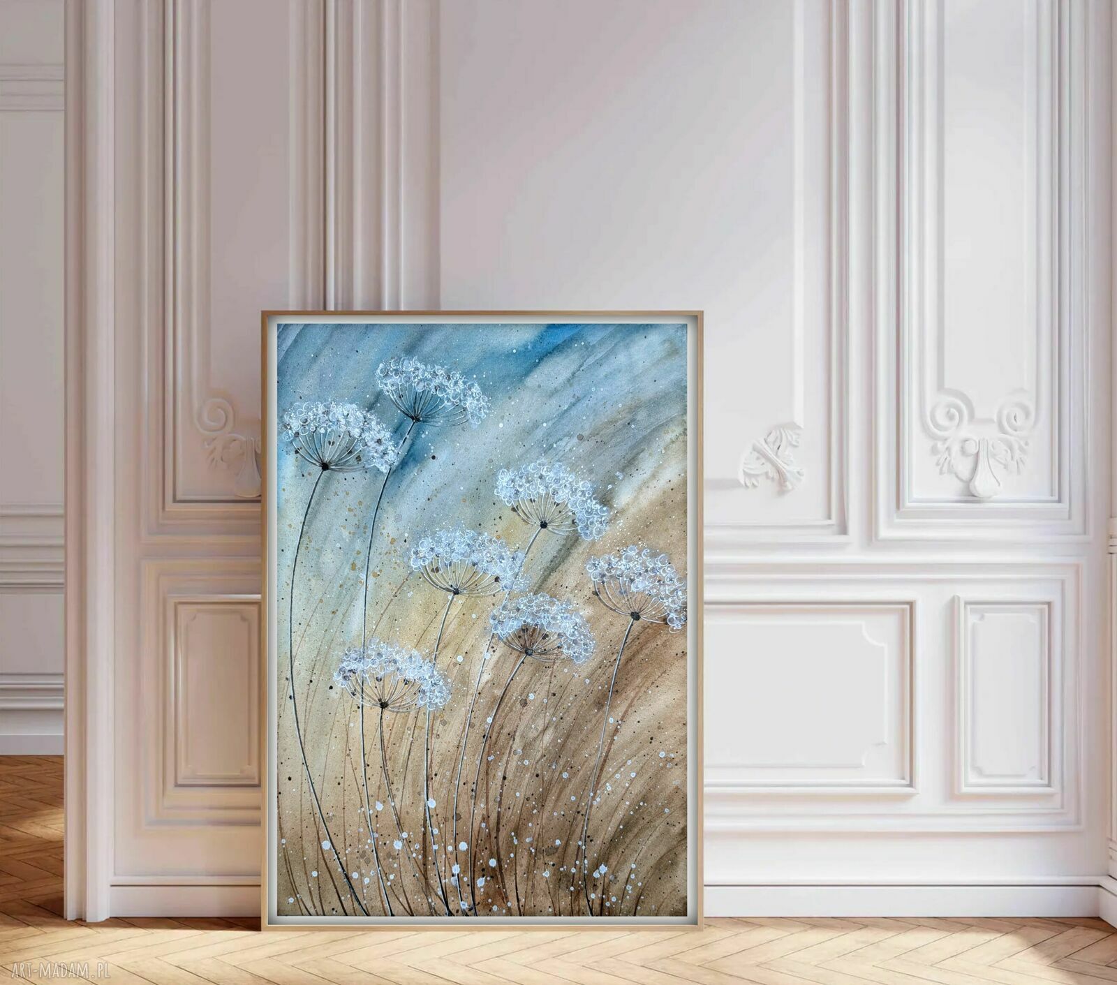 Oryginalna akwarela 30x40 cm - Trawa (Łąka)