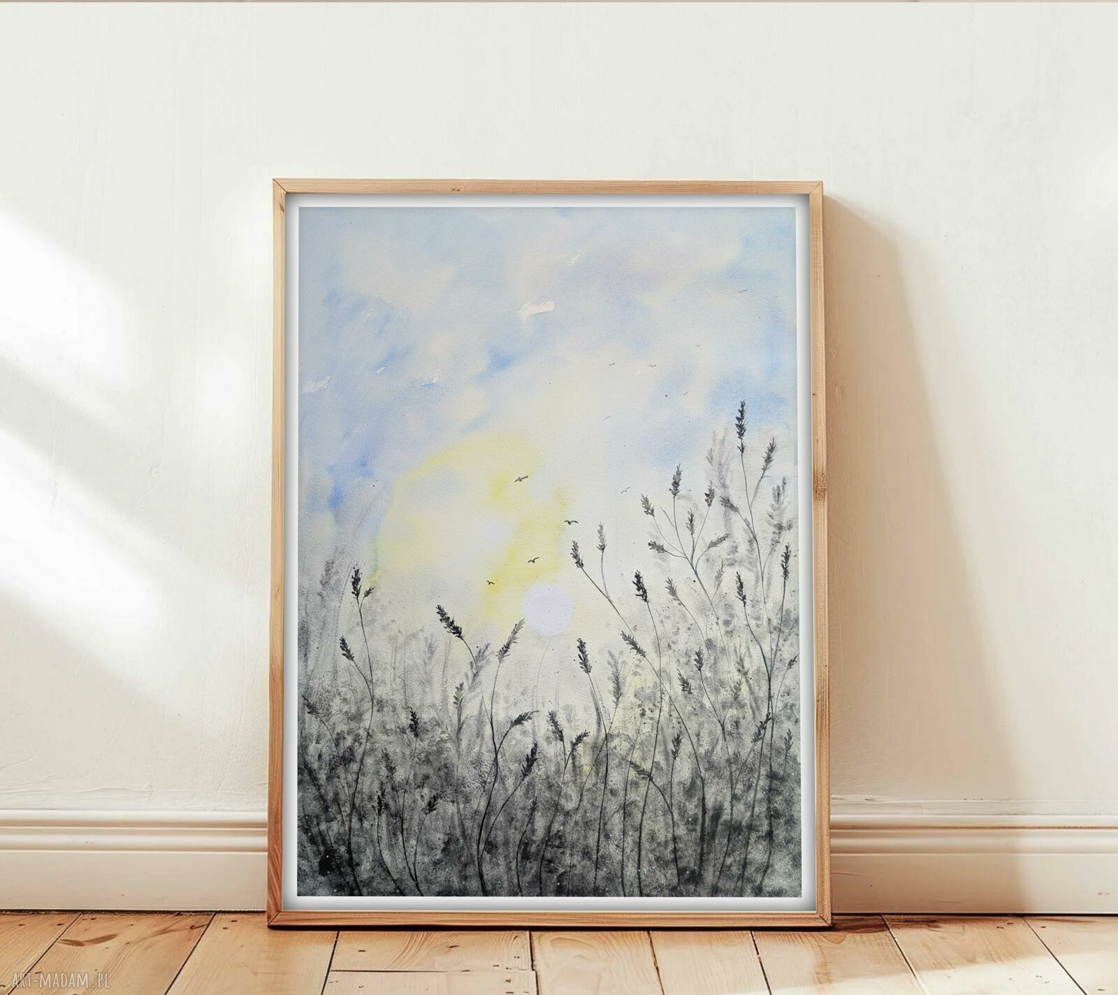Oryginalna akwarela 46x61 cm - Łąka