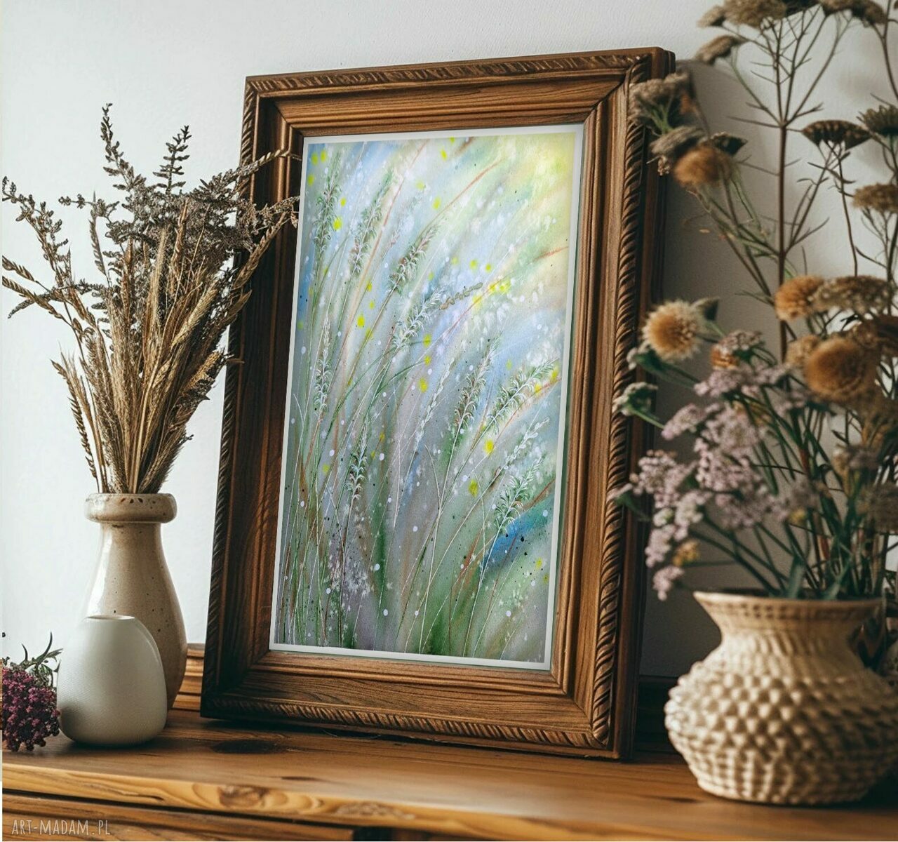 Oryginalna akwarela 28 x 36 cm - Trawy
