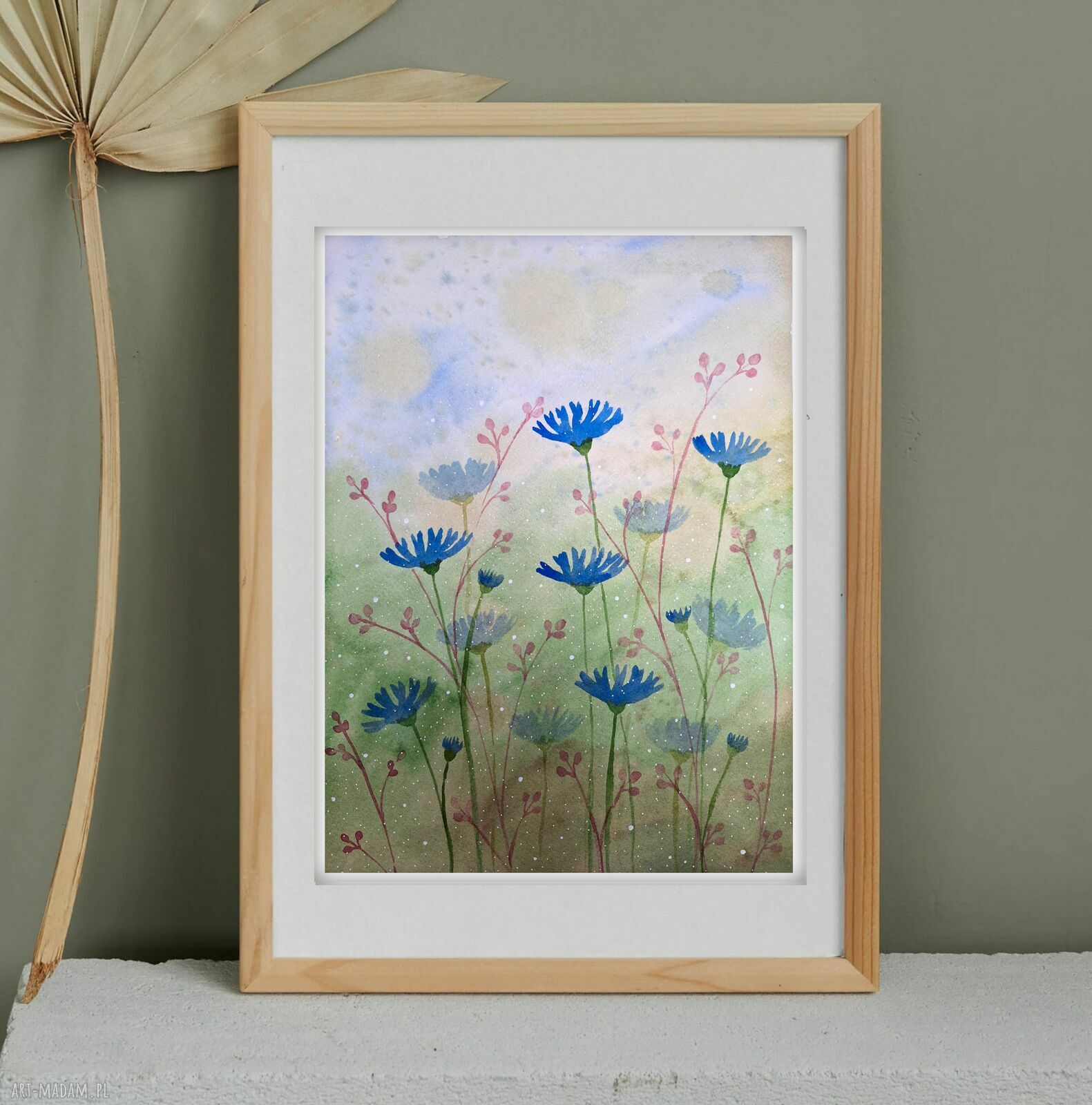 Oryginalna akwarela Chabry 23x31 cm - ręcznie malowane kwiaty
