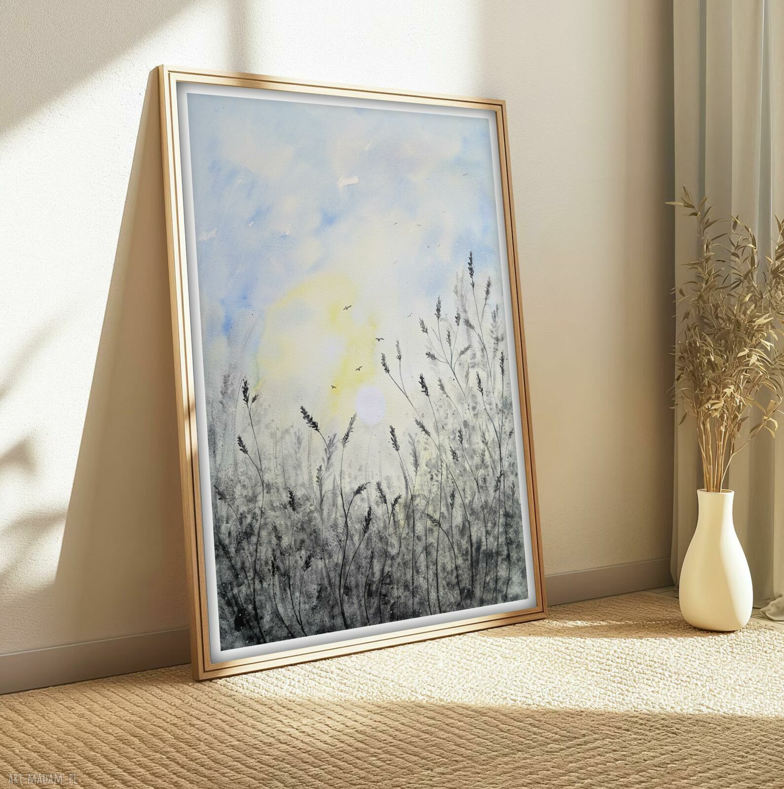 Oryginalna akwarela 46x61 cm - Łąka
