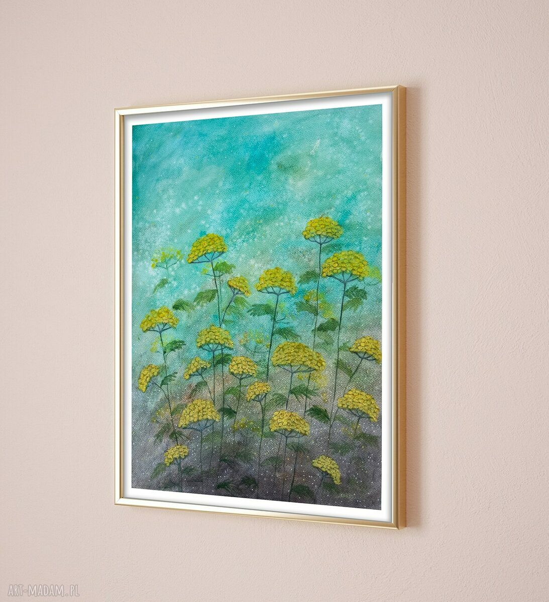 Oryginalna akwarela 40x50 cm - Wrotycz (zioła)