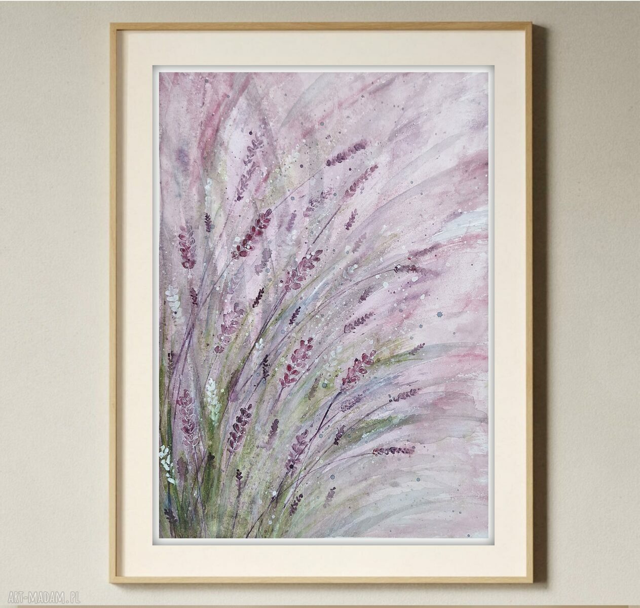 Oryginalna akwarela 30x40cm - Lawenda